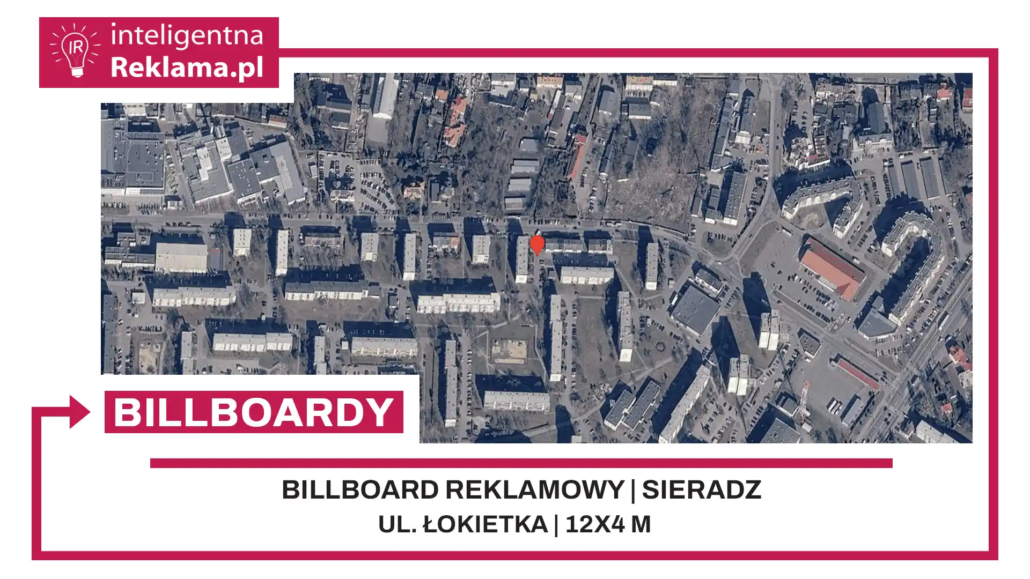 Lokalizacja reklamowa w Sieradz przy ul. Łokietka - powierzchnia 48 m²
