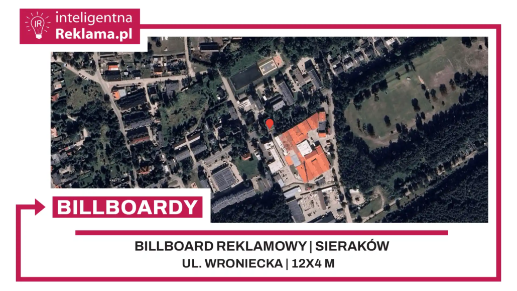 Lokalizacja reklamowa w Sieraków przy ul. Wroniecka - powierzchnia 48 m²