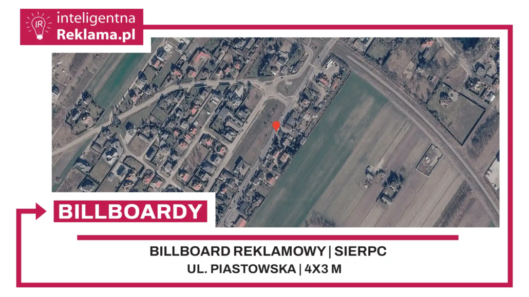 Lokalizacja reklamowa w Sierpc przy ul. Piastowska - powierzchnia 12 m²