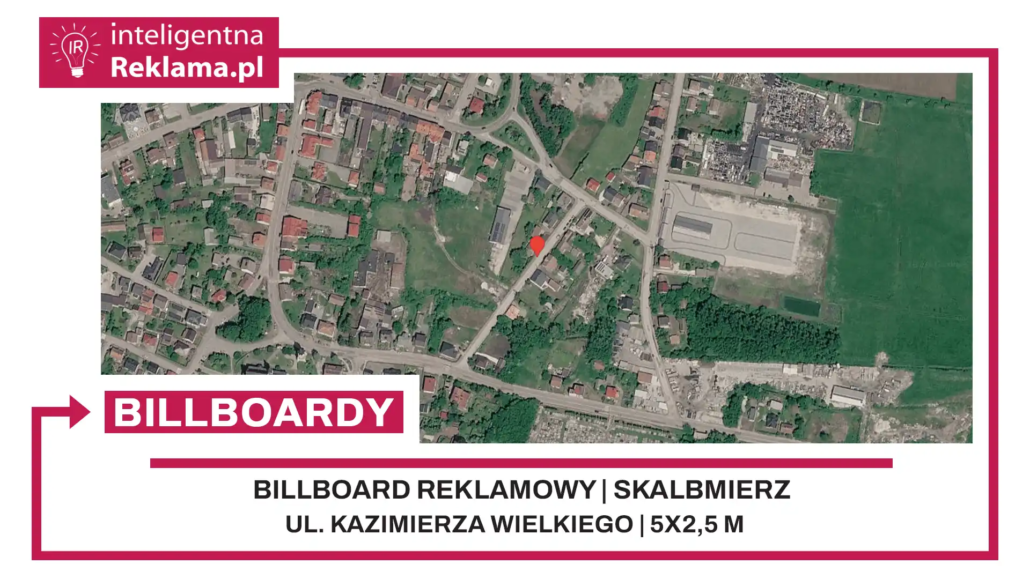 Lokalizacja reklamowa w Skalbmierz przy ul. ul. Kazimierza Wielkiego - powierzchnia 12,5 m²