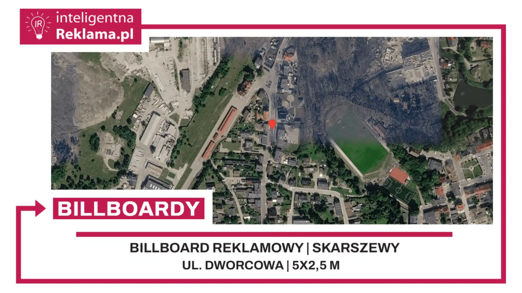 Lokalizacja reklamowa w Skarszewy przy ul. Dworcowa - powierzchnia 12,5 m²
