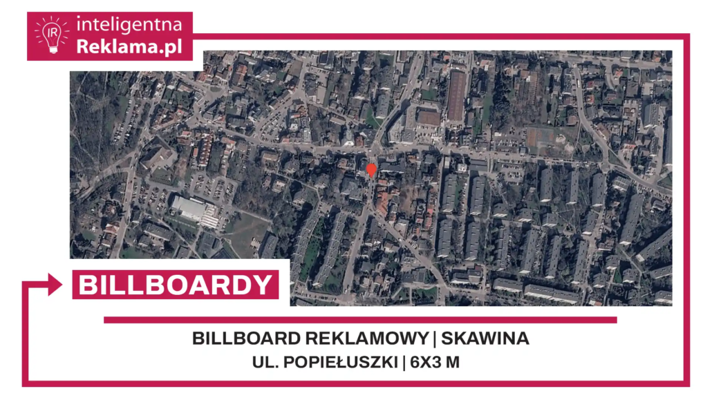 Lokalizacja reklamowa w Skawina przy ul. Popiełuszki - powierzchnia 18 m²