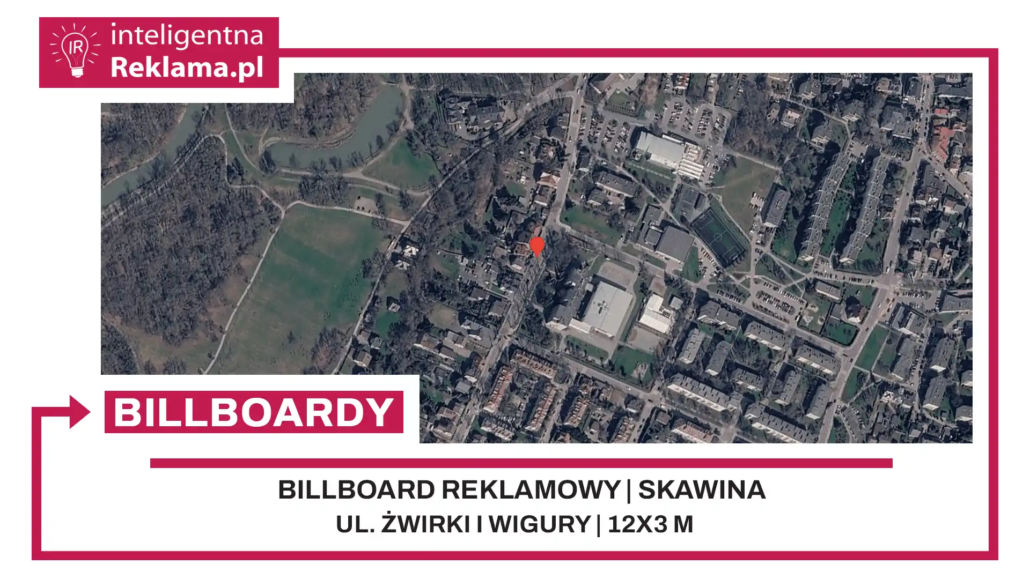 Lokalizacja reklamowa w Skawina przy ul. Żwirki i Wigury - powierzchnia 36 m²