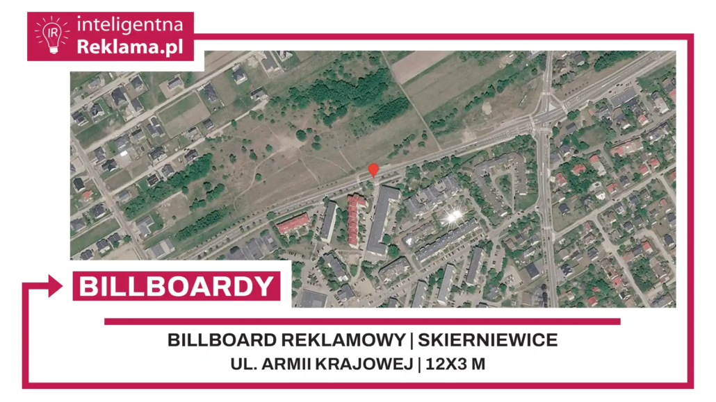 Lokalizacja reklamowa w Skierniewice przy ul. Armii Krajowej - powierzchnia 36 m²