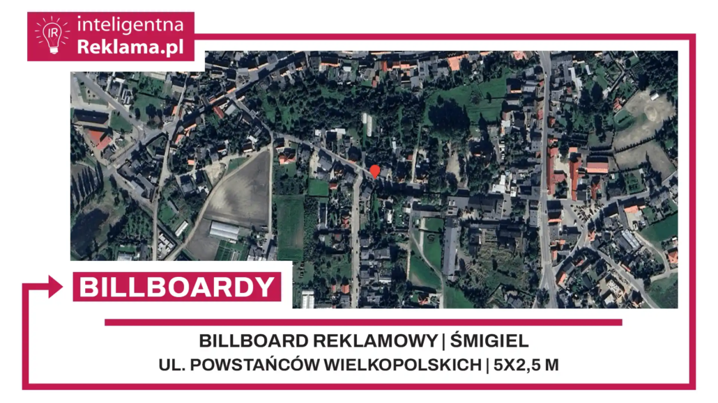 Lokalizacja reklamowa w Śmigiel przy ul. Powstańców Wielkopolskich - powierzchnia 12,5 m²