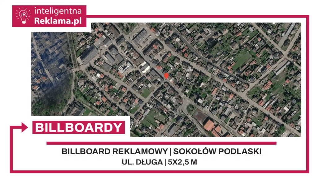 Lokalizacja reklamowa w Sokołów Podlaski przy ul. Długa - powierzchnia 12,5 m²