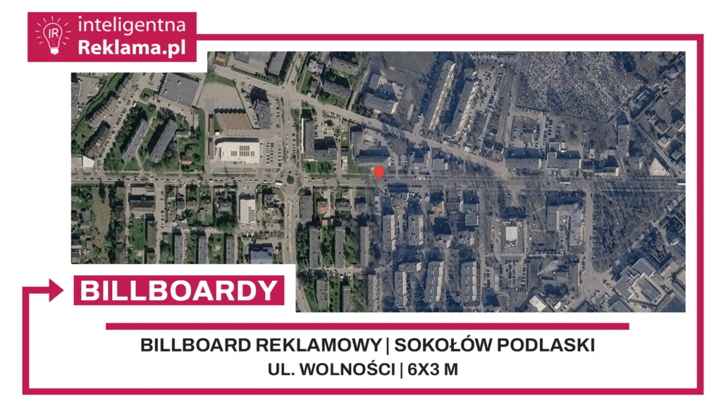Lokalizacja reklamowa w Sokołów Podlaski przy ul. Wolności - powierzchnia 18 m²