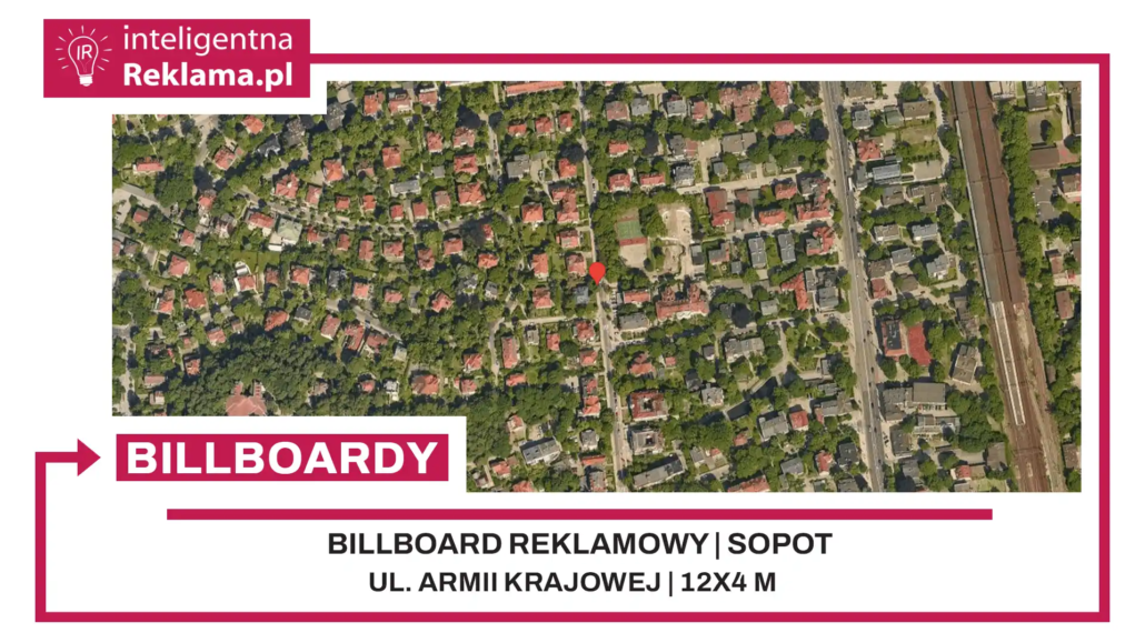 Lokalizacja reklamowa w Sopot przy ul. Armii Krajowej - powierzchnia 48 m²