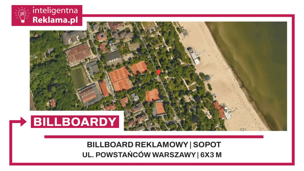 Lokalizacja reklamowa w Sopot przy ul. Powstańców Warszawy - powierzchnia 18 m²