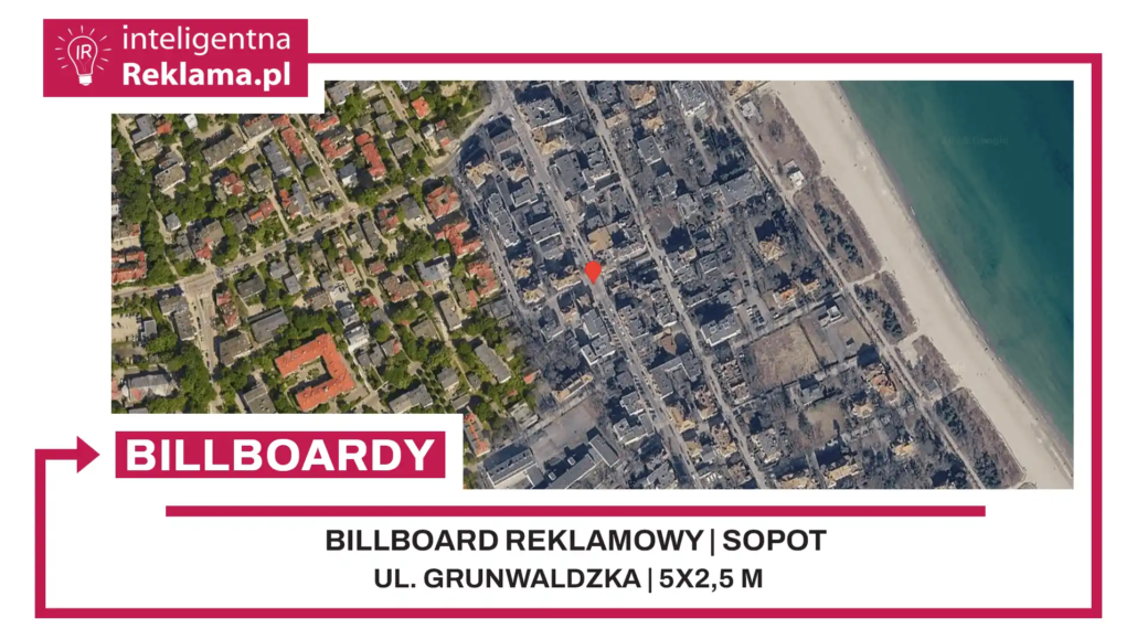 Lokalizacja reklamowa w Sopot przy ul. ul. Grunwaldzka - powierzchnia 12,5 m²