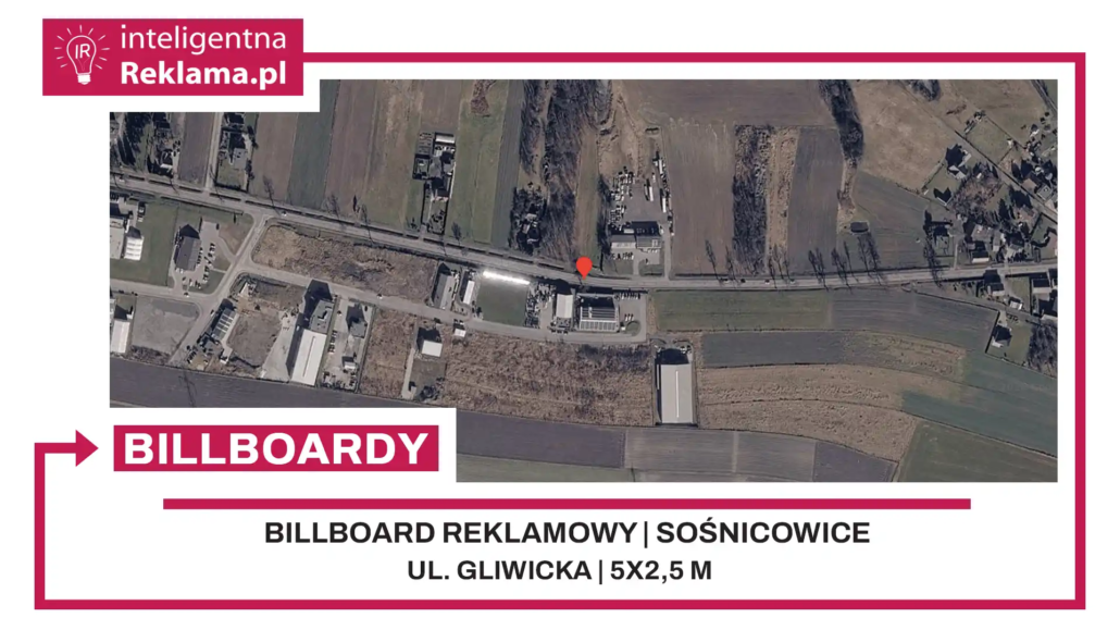 Lokalizacja reklamowa w Sośnicowice przy ul. ul. Gliwicka - powierzchnia 12,5 m²