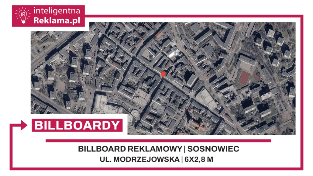 Lokalizacja reklamowa w Sosnowiec przy ul. Modrzejowska - powierzchnia 16,8 m²