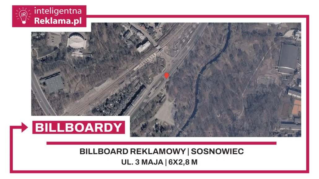 Lokalizacja reklamowa w Sosnowiec przy ul. ul. 3 Maja - powierzchnia 16,8 m²