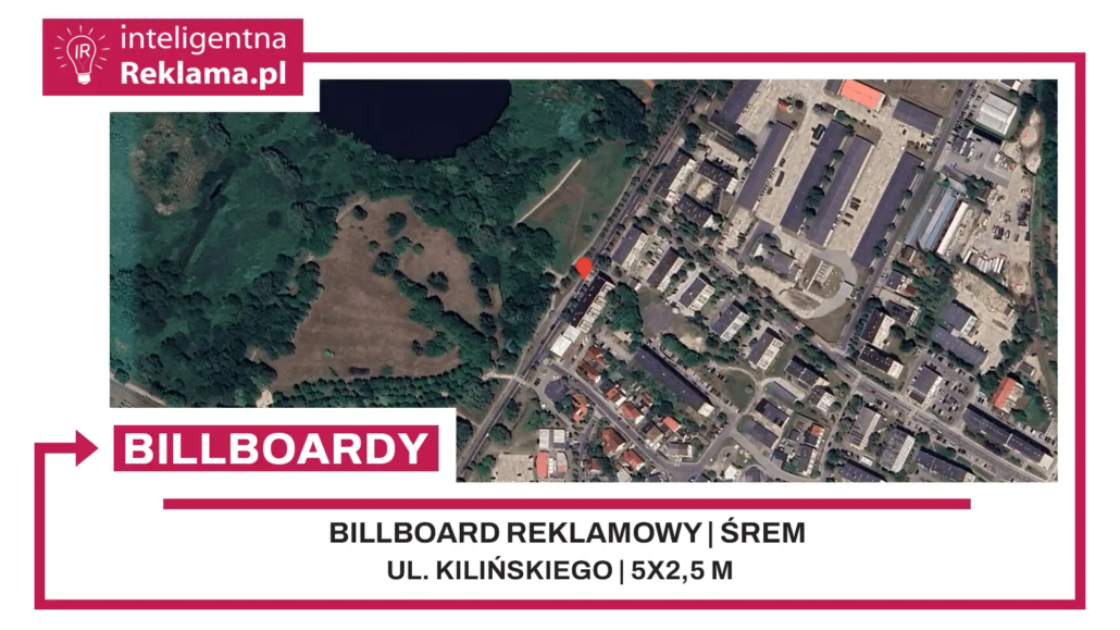 Lokalizacja reklamowa w Śrem przy ul. Kilińskiego - powierzchnia 12,5 m²