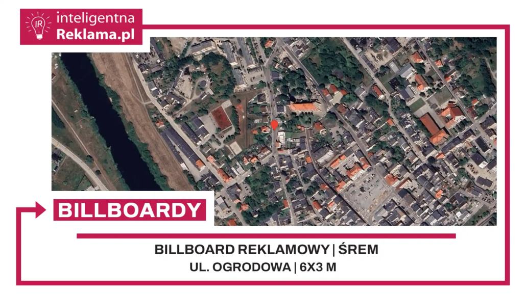Lokalizacja reklamowa w Śrem przy ul. Ogrodowa - powierzchnia 18 m²
