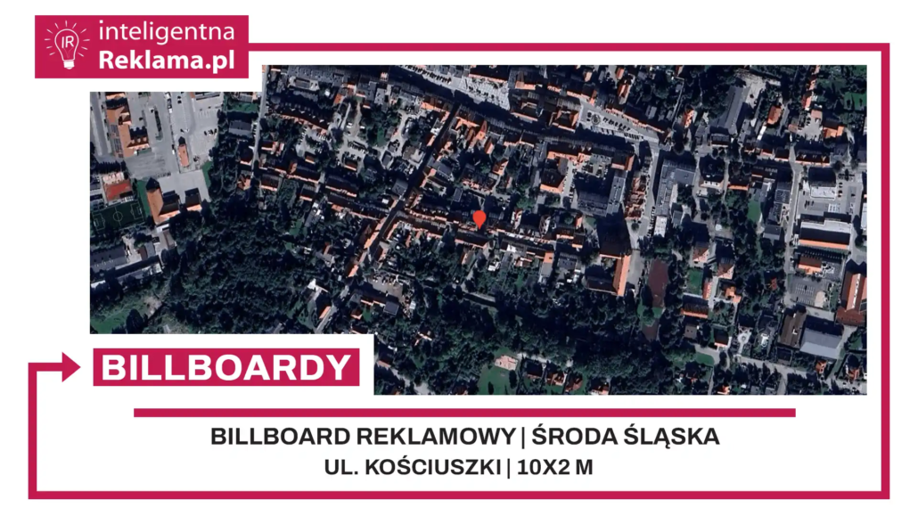 Lokalizacja reklamowa w Środa Śląska przy ul. Kościuszki - powierzchnia 20 m²