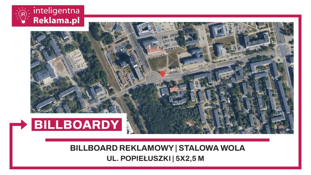 Lokalizacja reklamowa w Stalowa Wola przy ul. ul. Popiełuszki - powierzchnia 12,5 m²