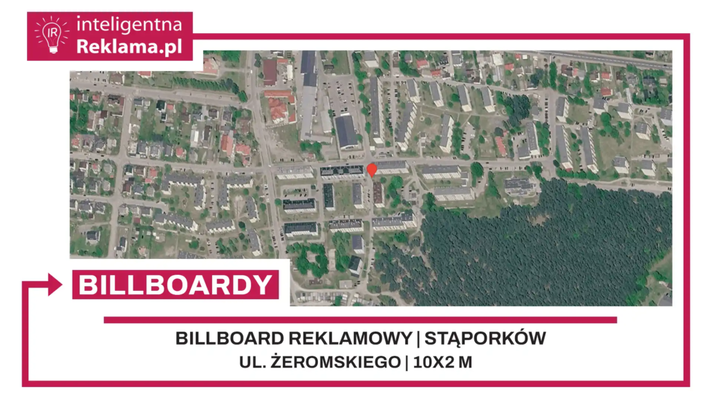 Lokalizacja reklamowa w Stąporków przy ul. Żeromskiego - powierzchnia 20 m²