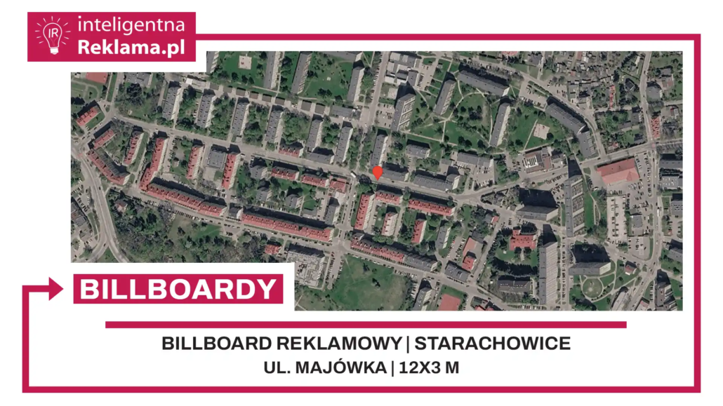 Lokalizacja reklamowa w Starachowice przy ul. Majówka - powierzchnia 36 m²