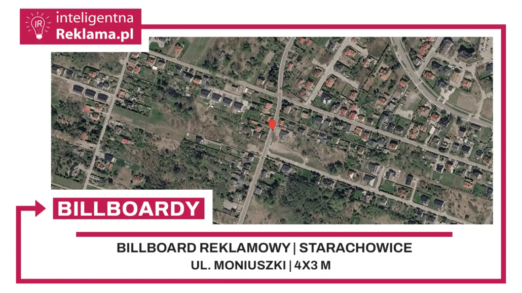 Lokalizacja reklamowa w Starachowice przy ul. Moniuszki - powierzchnia 12 m²