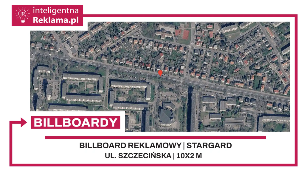 Lokalizacja reklamowa w Stargard przy ul. ul. Szczecińska - powierzchnia 20 m²