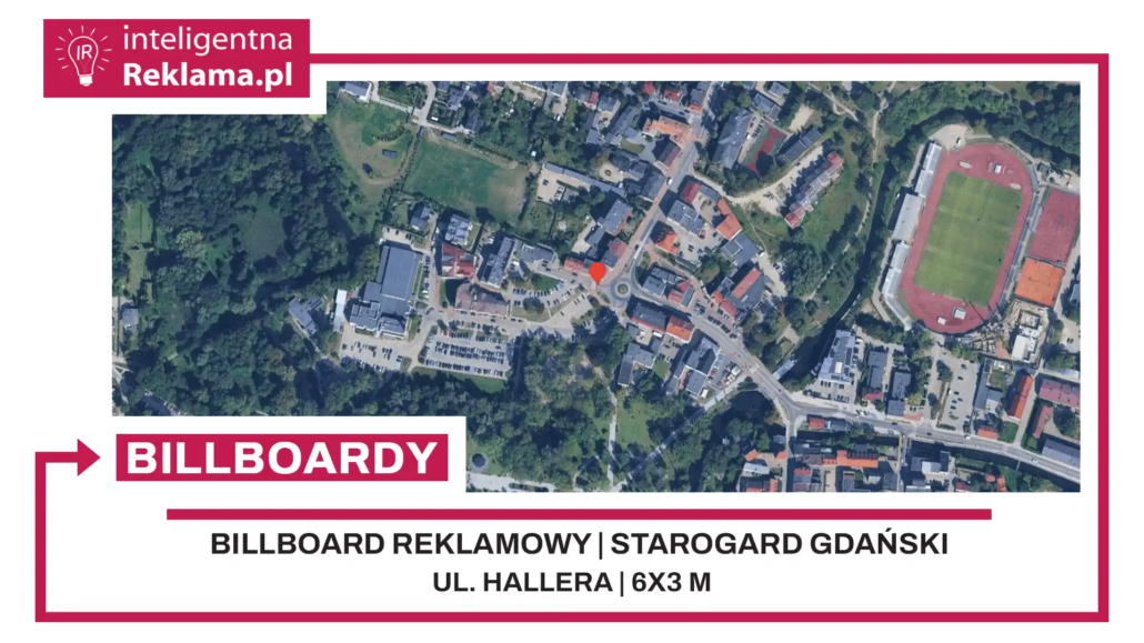 Lokalizacja reklamowa w Starogard Gdański przy ul. Hallera - powierzchnia 18 m²