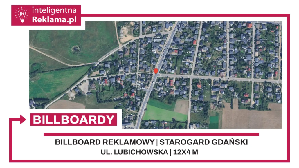 Lokalizacja reklamowa w Starogard Gdański przy ul. ul. Lubichowska - powierzchnia 48 m²