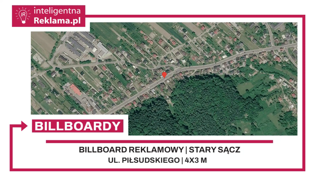 Lokalizacja reklamowa w Stary Sącz przy ul. ul. Piłsudskiego - powierzchnia 12 m²