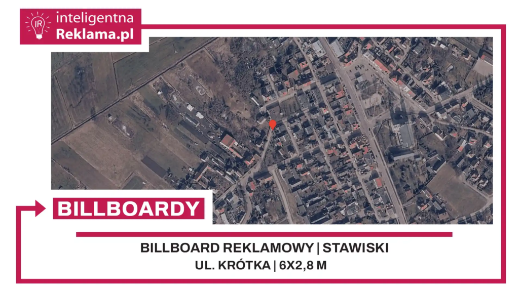 Lokalizacja reklamowa w Stawiski przy ul. Krótka - powierzchnia 16,8 m²