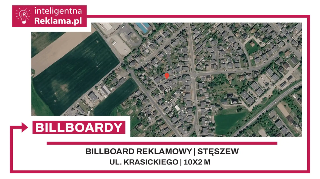 Lokalizacja reklamowa w Stęszew przy ul. Krasickiego - powierzchnia 20 m²