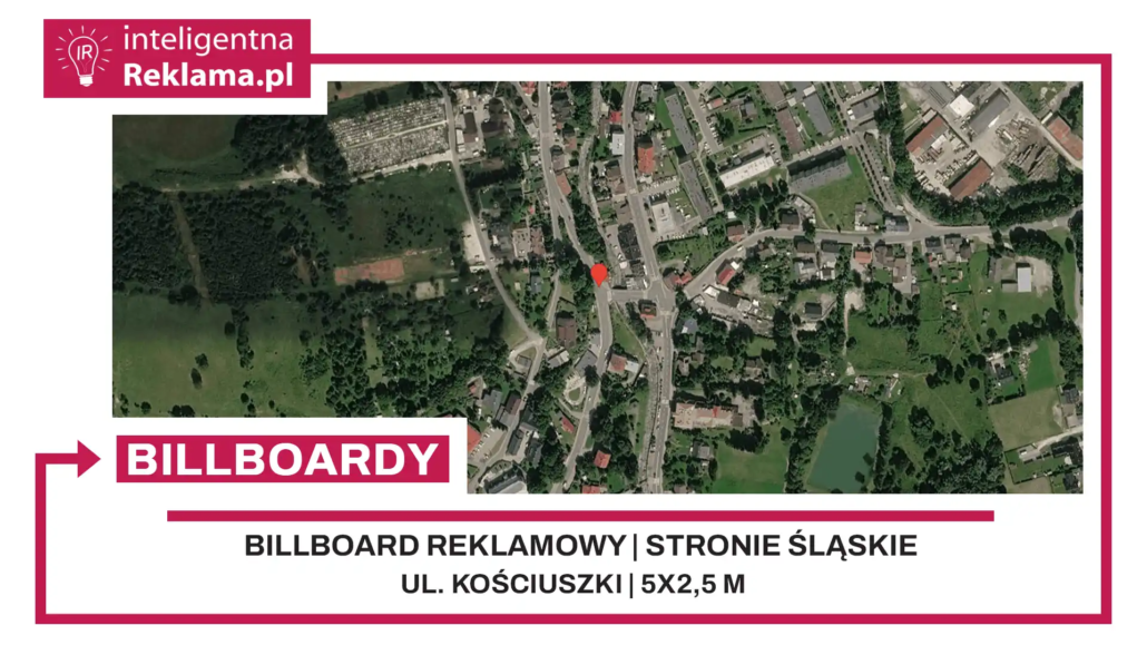 Lokalizacja reklamowa w Stronie Śląskie przy ul. ul. Kościuszki - powierzchnia 12,5 m²