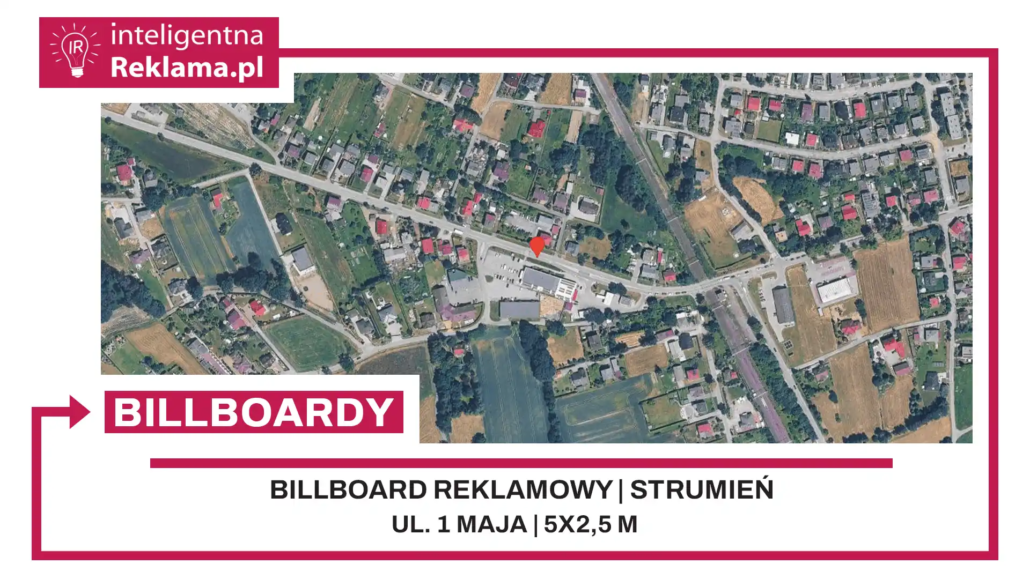 Lokalizacja reklamowa w Strumień przy ul. ul. 1 Maja - powierzchnia 12,5 m²