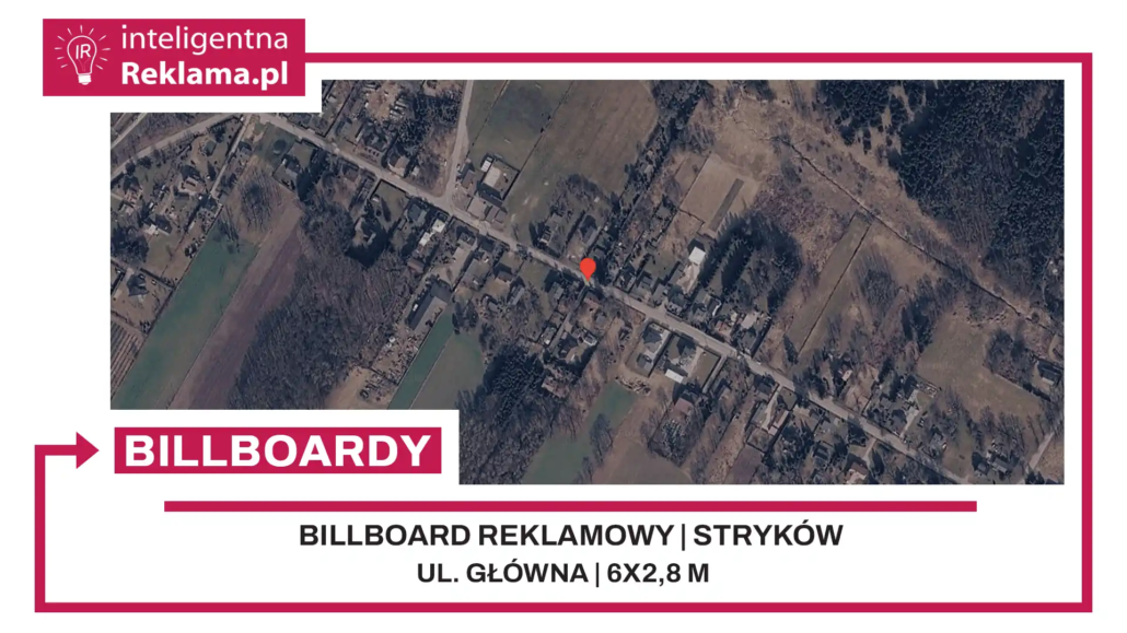 Lokalizacja reklamowa w Stryków przy ul. Główna - powierzchnia 16,8 m²