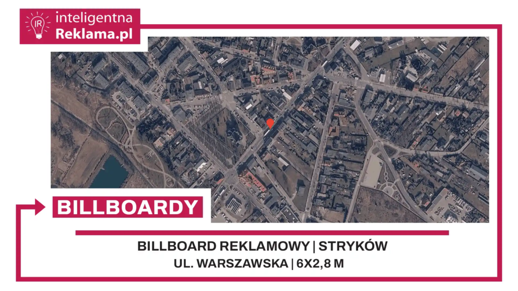 Lokalizacja reklamowa w Stryków przy ul. ul. Warszawska - powierzchnia 16,8 m²