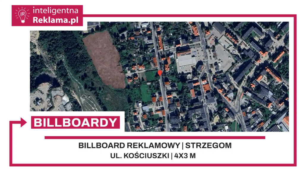 Lokalizacja reklamowa w Strzegom przy ul. Kościuszki - powierzchnia 12 m²