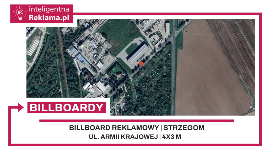 Lokalizacja reklamowa w Strzegom przy ul. ul. Armii Krajowej - powierzchnia 12 m²