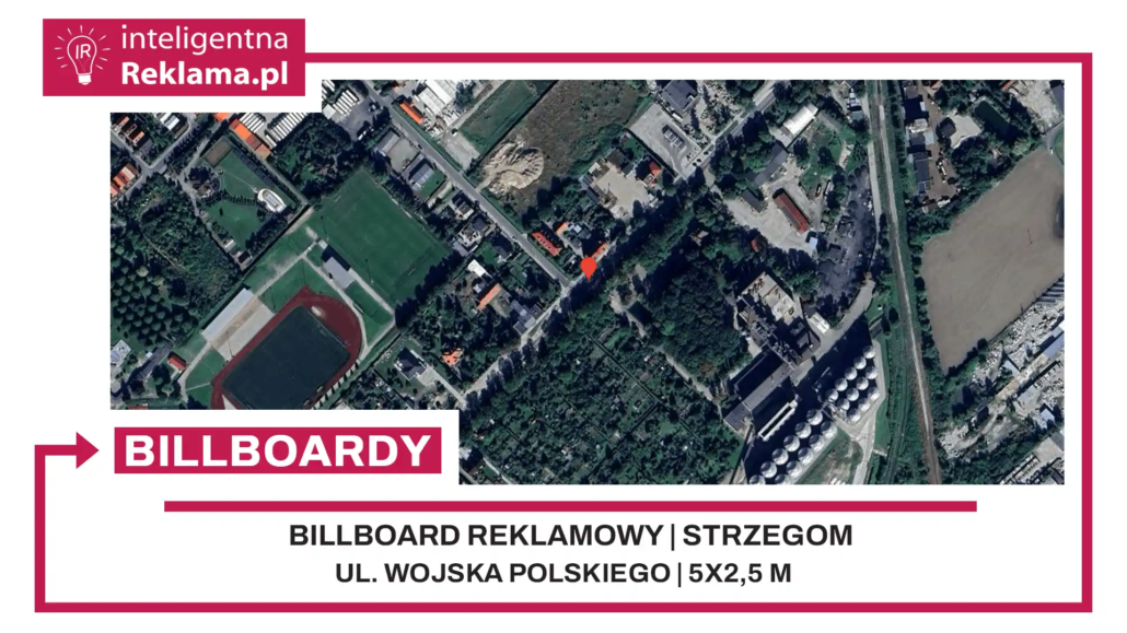 Lokalizacja reklamowa w Strzegom przy ul. Wojska Polskiego - powierzchnia 12,5 m²