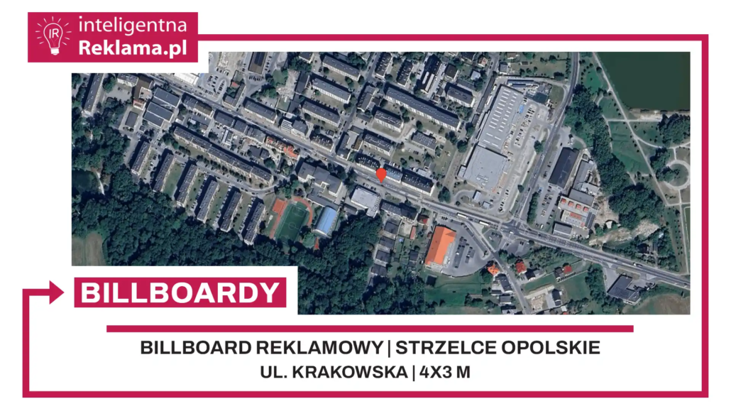 Lokalizacja reklamowa w Strzelce Opolskie przy ul. ul. Krakowska - powierzchnia 12 m²