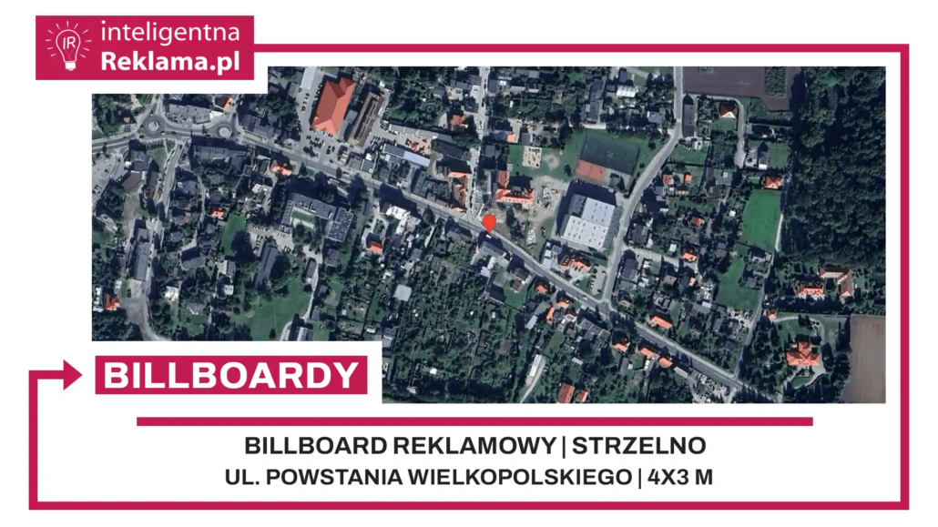Lokalizacja reklamowa w Strzelno przy ul. Powstania Wielkopolskiego - powierzchnia 12 m²