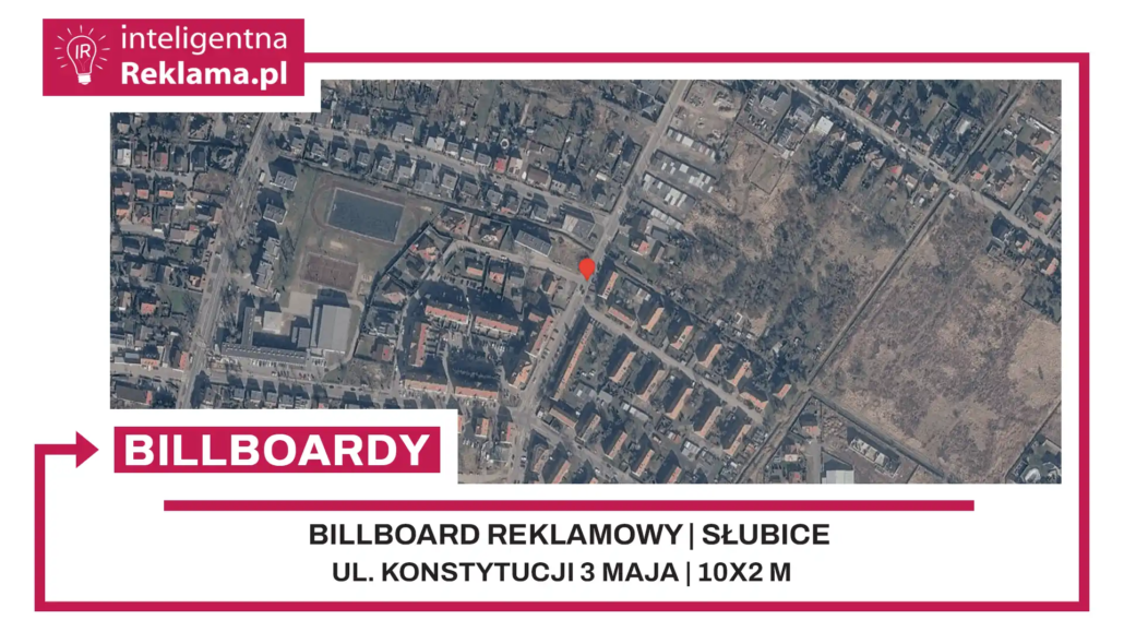 Lokalizacja reklamowa w Słubice przy ul. Konstytucji 3 Maja - powierzchnia 20 m²