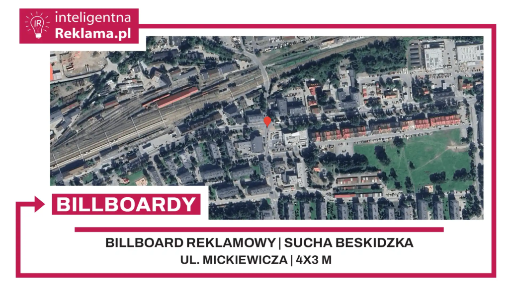 Lokalizacja reklamowa w Sucha Beskidzka przy ul. ul. Mickiewicza - powierzchnia 12 m²