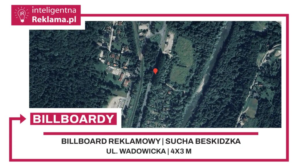 Lokalizacja reklamowa w Sucha Beskidzka przy ul. Wadowicka - powierzchnia 12 m²