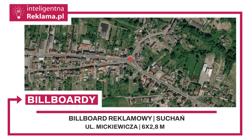 Lokalizacja reklamowa w Suchań przy ul. Mickiewicza - powierzchnia 16,8 m²