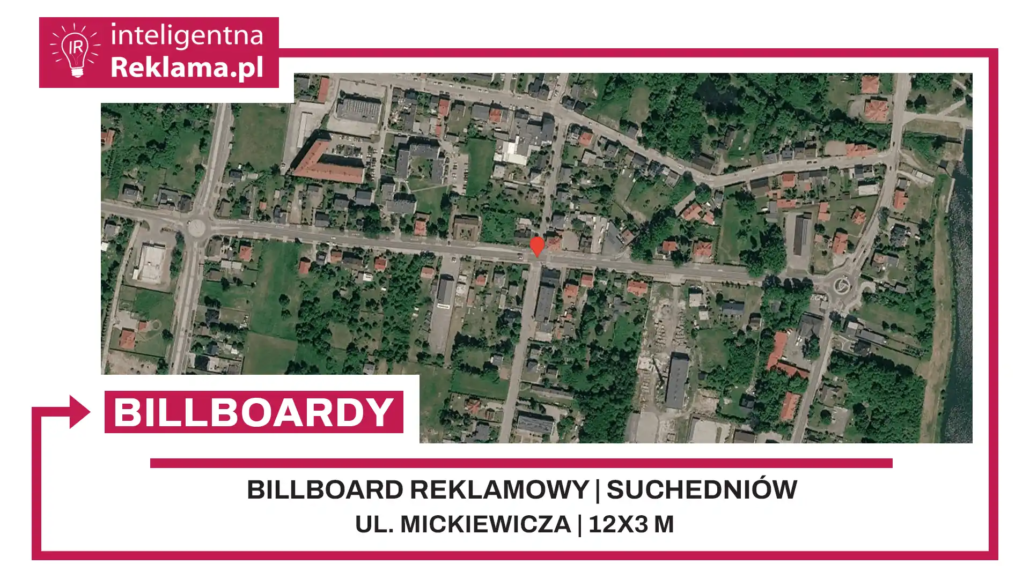 Lokalizacja reklamowa w Suchedniów przy ul. ul. Mickiewicza - powierzchnia 36 m²