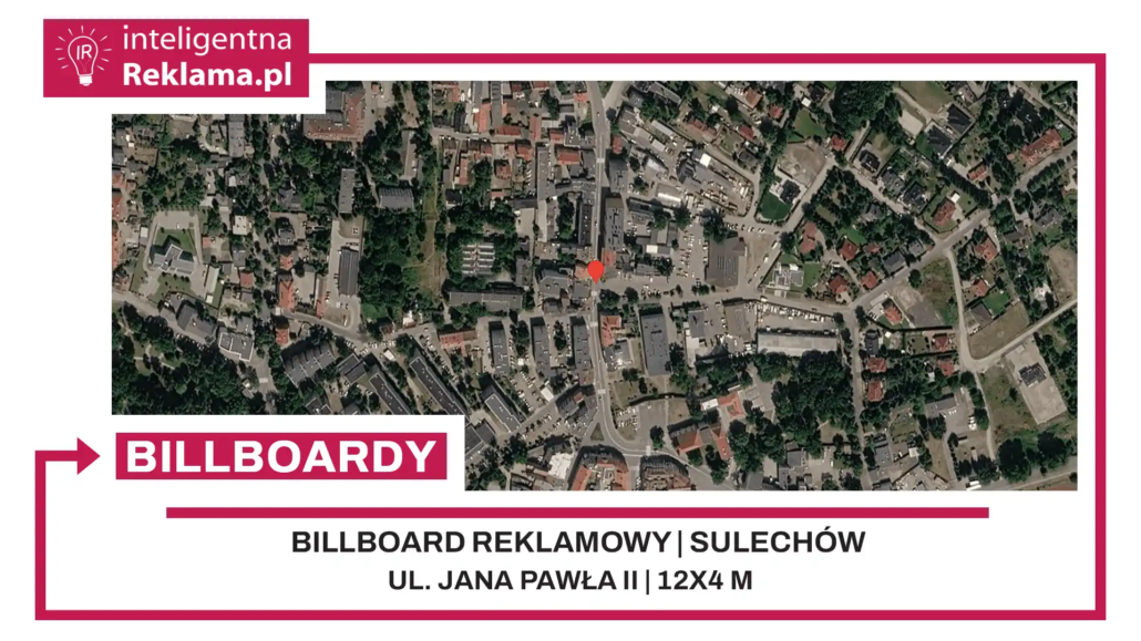Lokalizacja reklamowa w Sulechów przy ul. Jana Pawła II - powierzchnia 48 m²