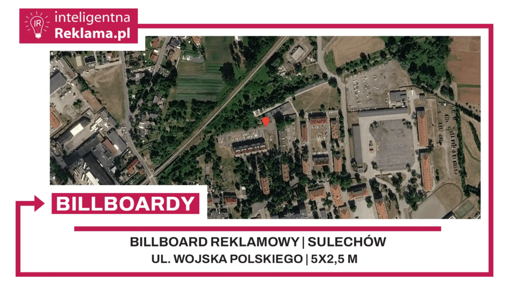 Lokalizacja reklamowa w Sulechów przy ul. Wojska Polskiego - powierzchnia 12,5 m²