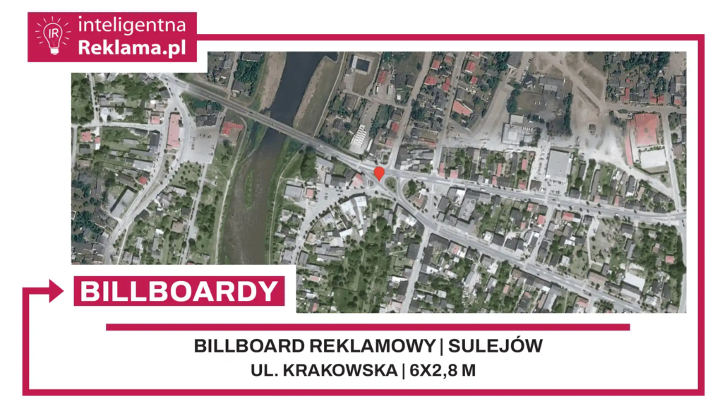 Lokalizacja reklamowa w Sulejów przy ul. Krakowska - powierzchnia 16,8 m²