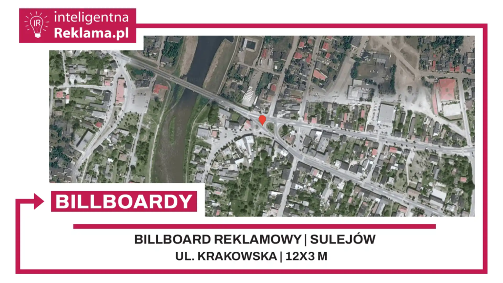 Lokalizacja reklamowa w Sulejów przy ul. ul. Krakowska - powierzchnia 36 m²