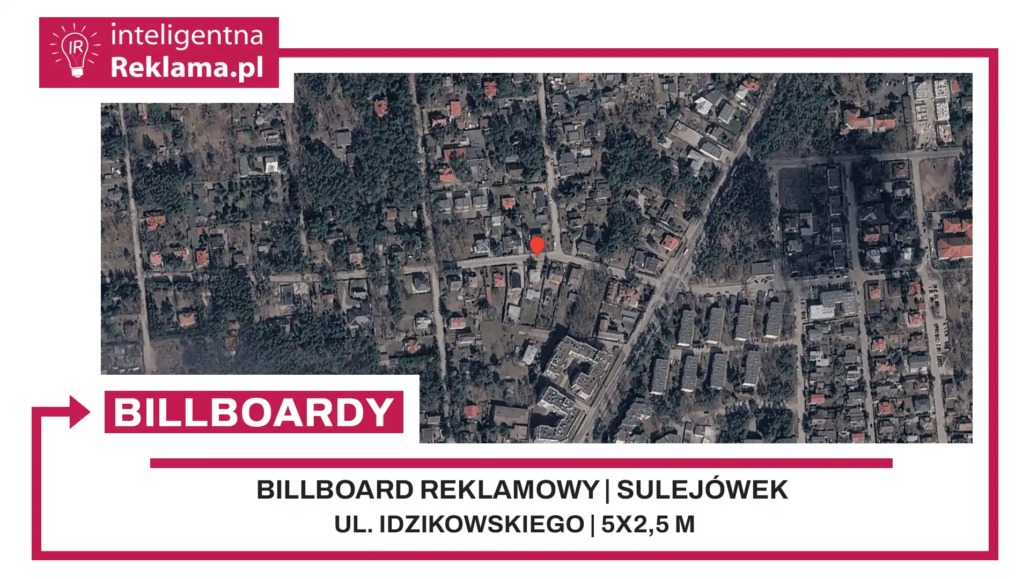 Lokalizacja reklamowa w Sulejówek przy ul. Idzikowskiego - powierzchnia 12,5 m²