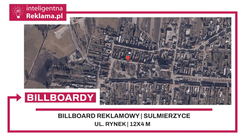 Lokalizacja reklamowa w Sulmierzyce przy ul. ul. Rynek - powierzchnia 48 m²
